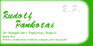 rudolf pankotai business card